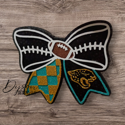 Jaguars football bow - Create your custom (7-14 business day TAT)