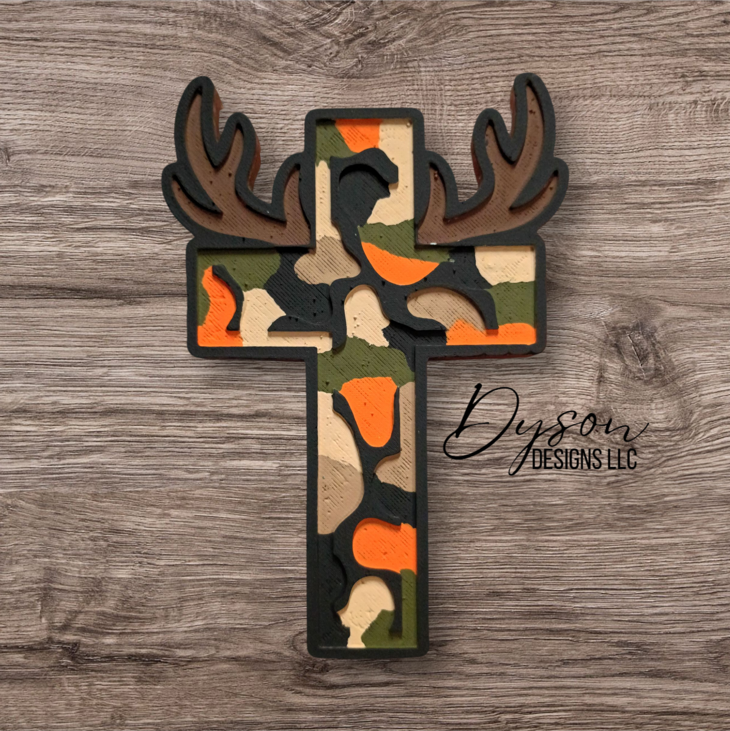 Camo cross with antlers - Create your custom (7-14 business day TAT) Camo cross with antlers - Create your custom (7-14 business day TAT)