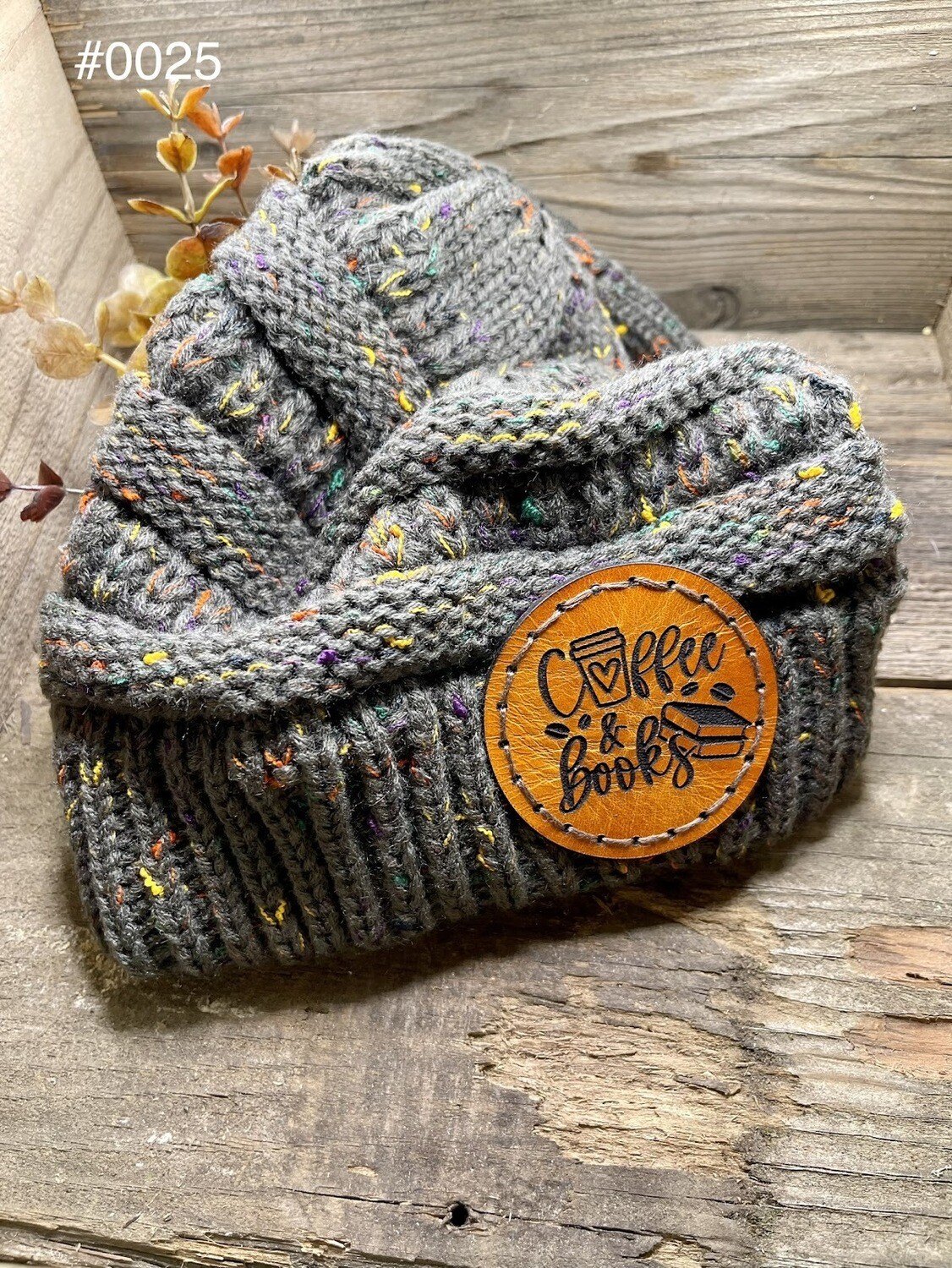 &quot;Coffee &amp; Books&quot; Light Slouchy Knit Cap