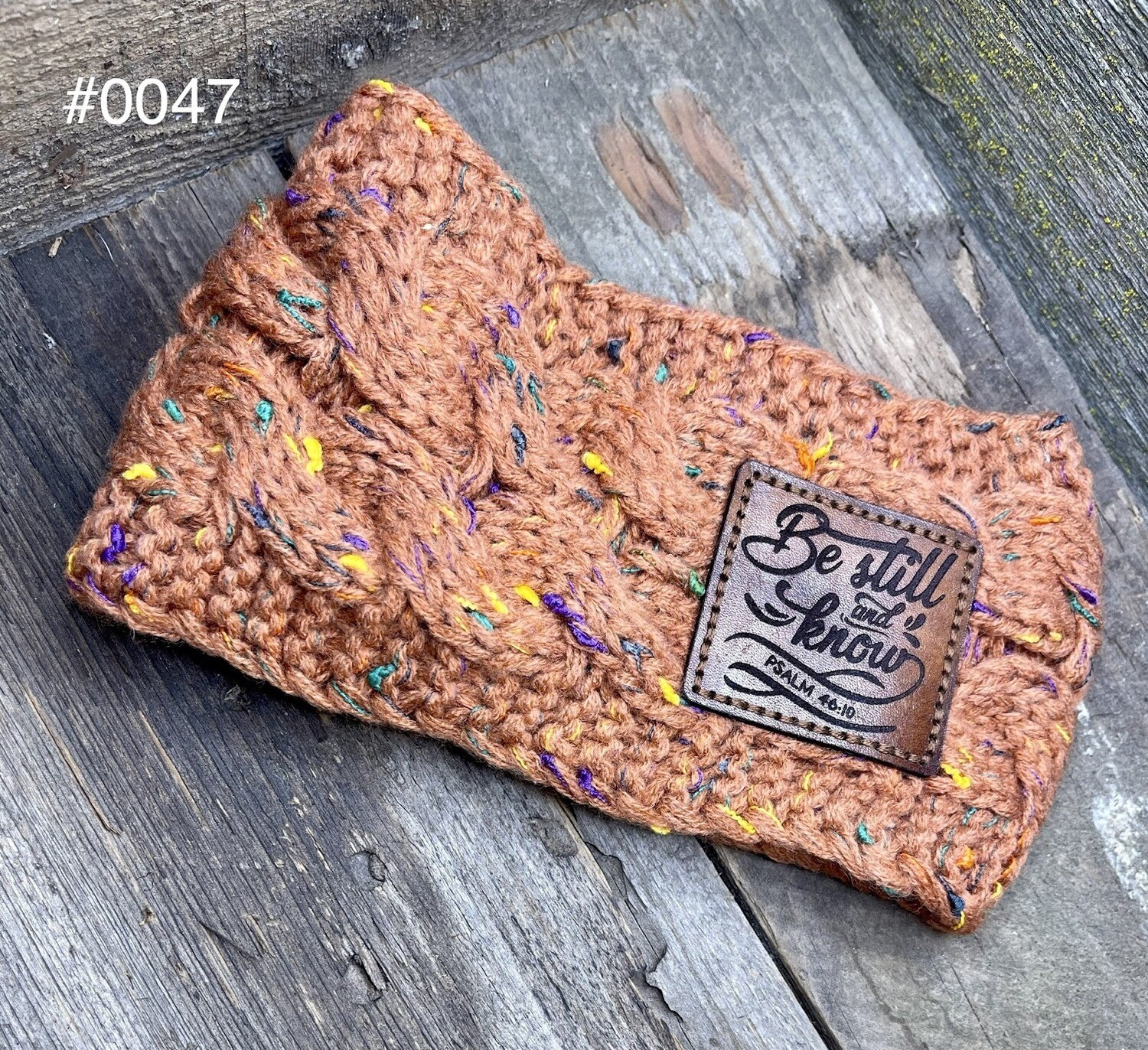 &quot;Be Still and Know&quot; Knitted Ear Warmer