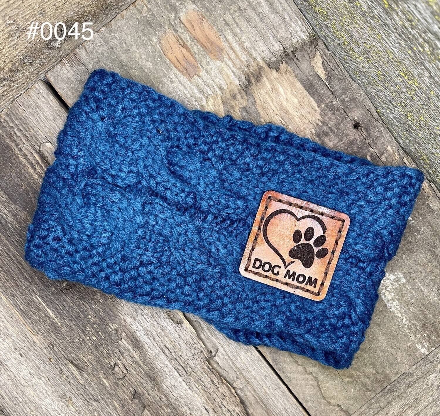 &quot;Dog Mom&quot; Knitted Ear Warmer