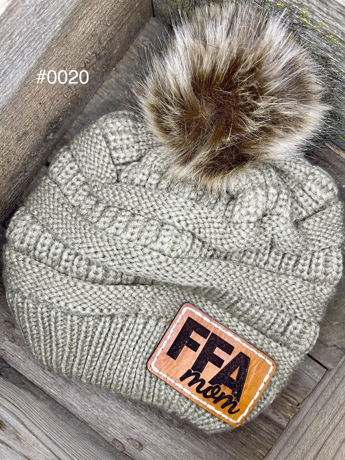 &quot;FFA Mom&quot; Heavy Slouchy Knit Cap 
w/ Pom