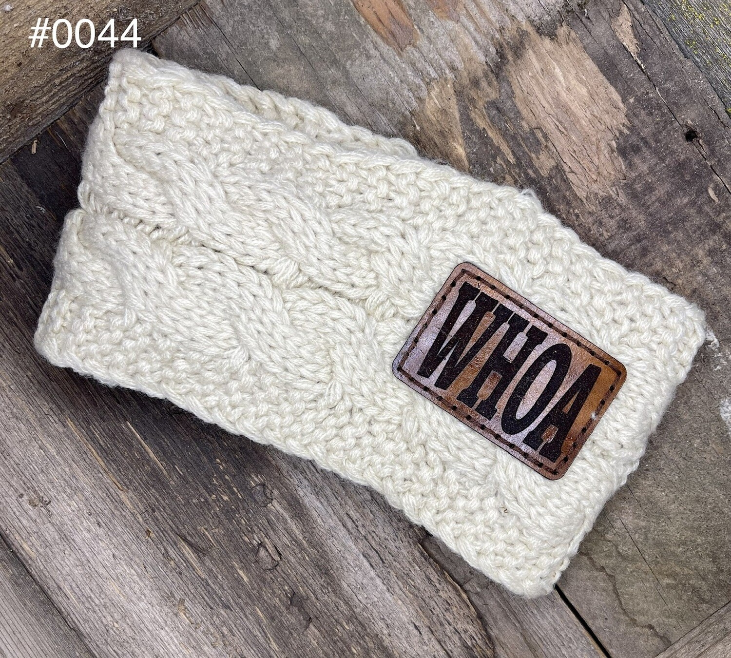 &quot;WHOA&quot; Knitted Ear Warmer