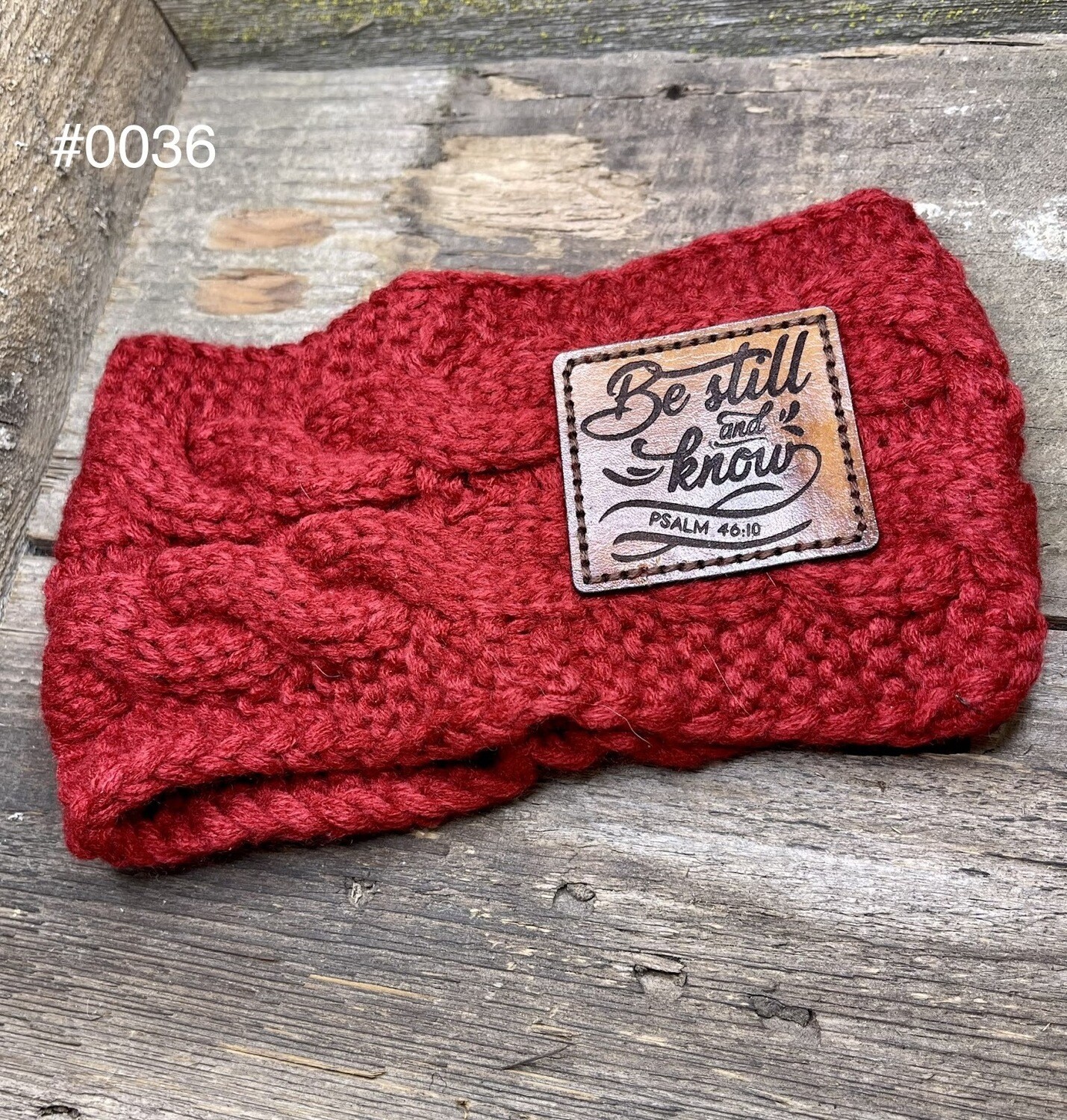 &quot;Be Still and Know&quot; Knitted Ear Warmer