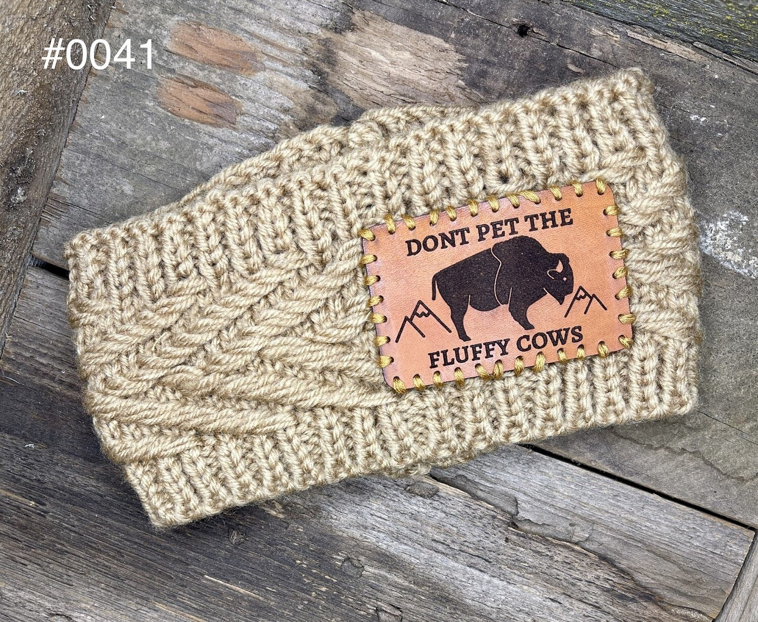 &quot;Fluffy Cow&quot; Knitted Ear Warmer