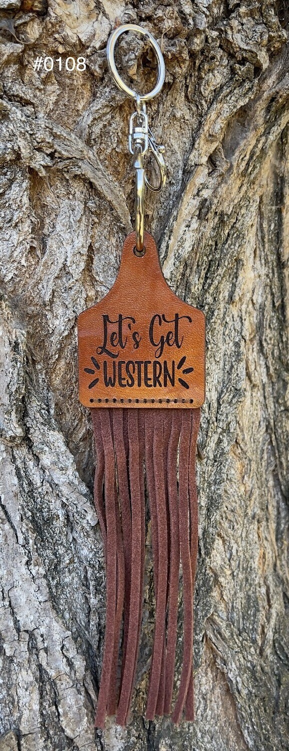 &quot;Let&#39;s Get Western&quot; Keychain
