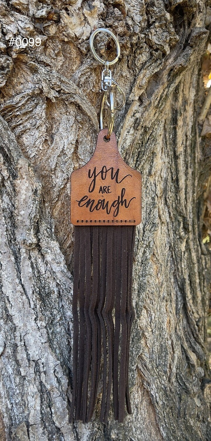 &quot;You Are Enough&quot; Keychain