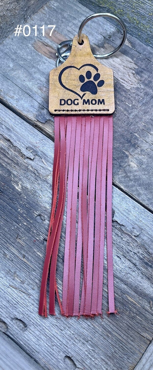 &quot;Dog Mom&quot; Keychain
