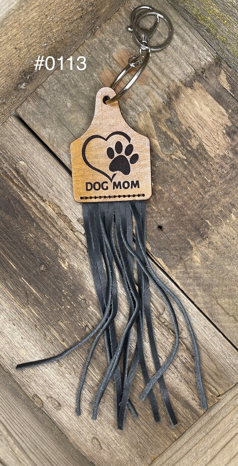 &quot;Dog Mom&quot; Keychain