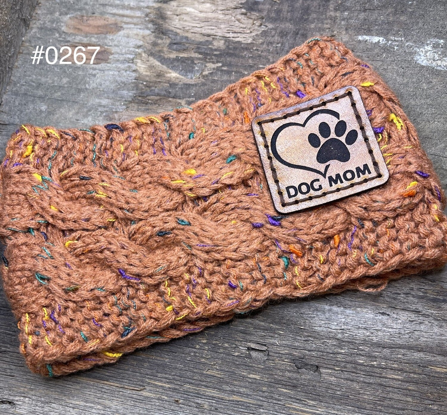 &quot;Dog Mom&quot; Knit Ear Warmer