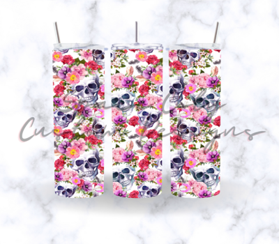 FLOWERS AND SKULLS