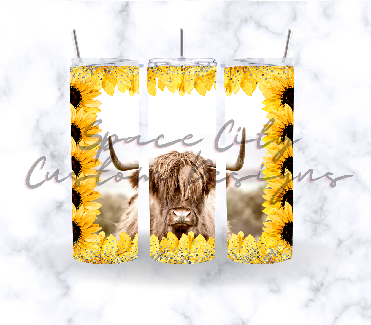 HIGHLAND SUNFLOWER COW