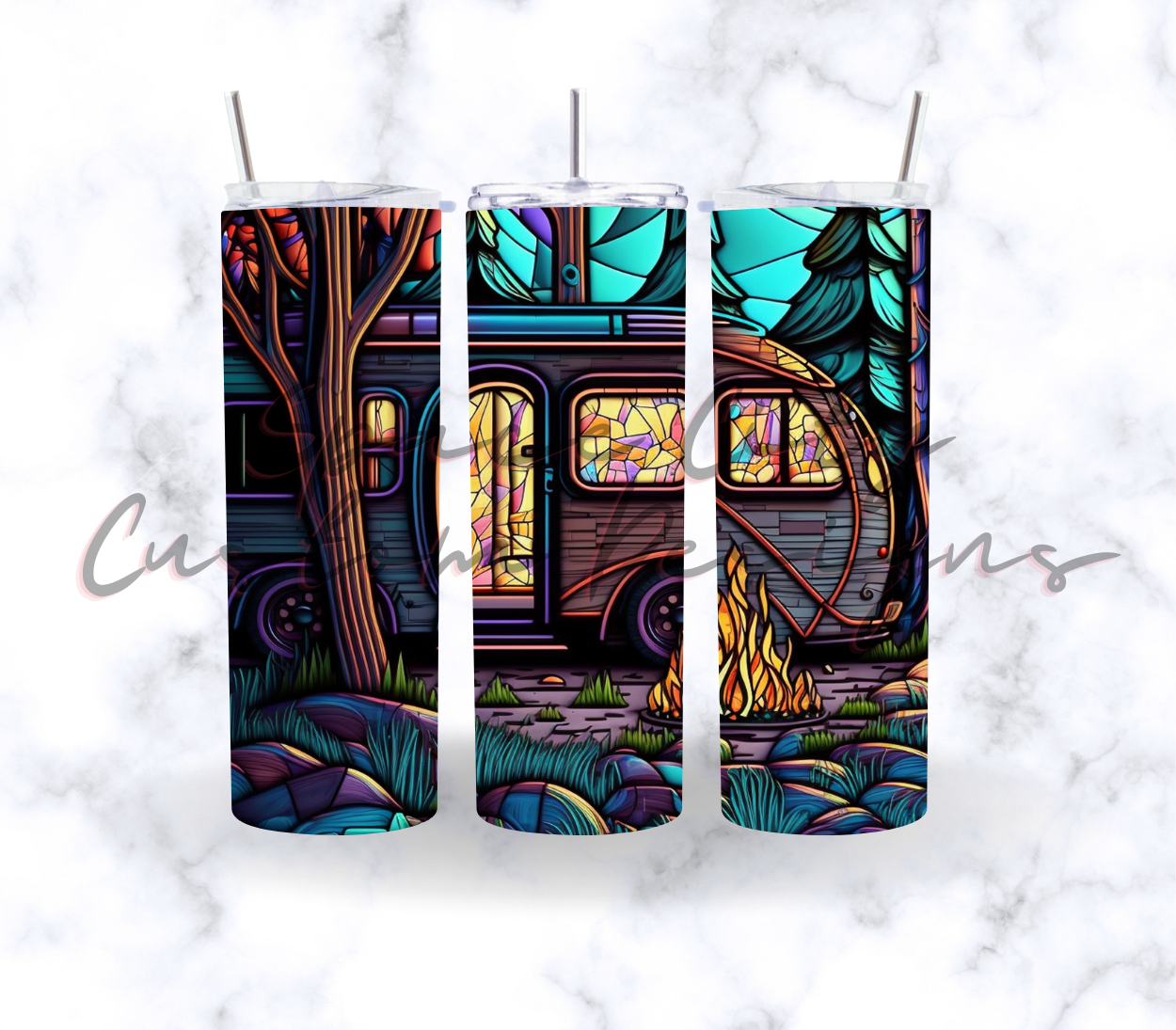 STAINED GLASS CAMPER
