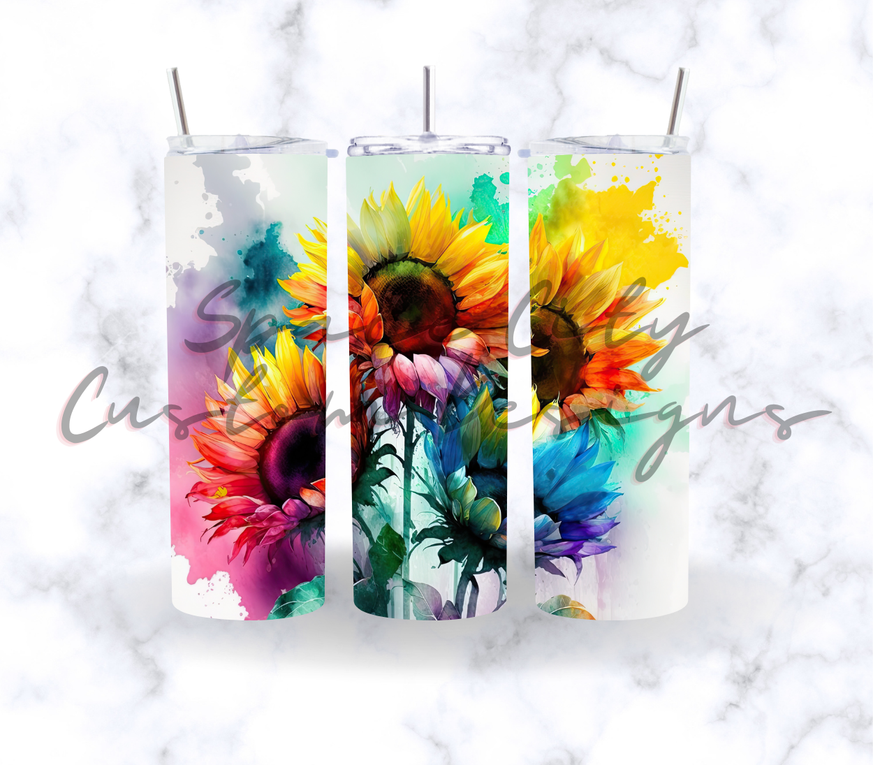 WATERCOLOR SUNFLOWERS