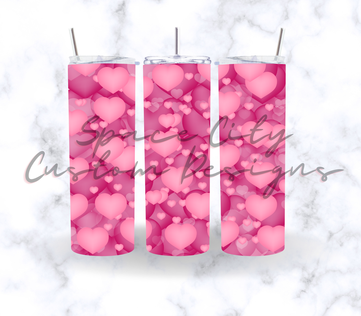 DARK PINK HEARTS