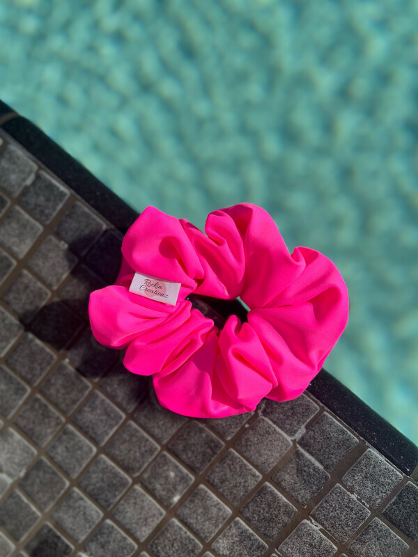 Swim Scrunchie Hot Pink