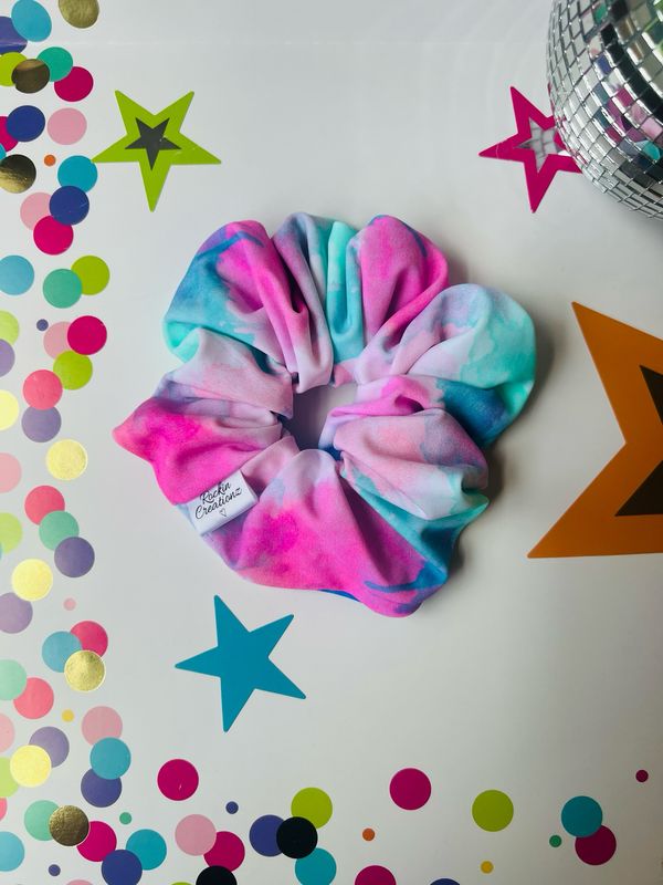 Swim Scrunchie Bright Tie Dye