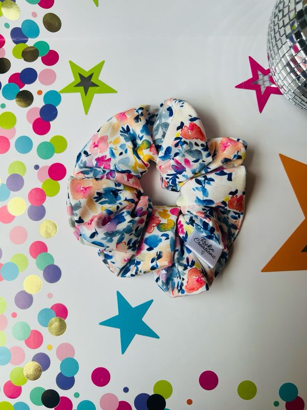 Swim Scrunchie Bright Flowers