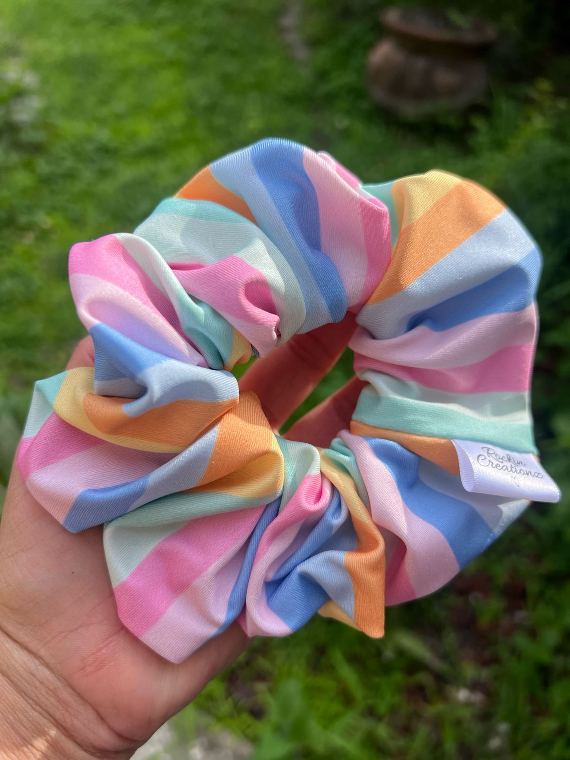 Swim Scrunchie Color Lines