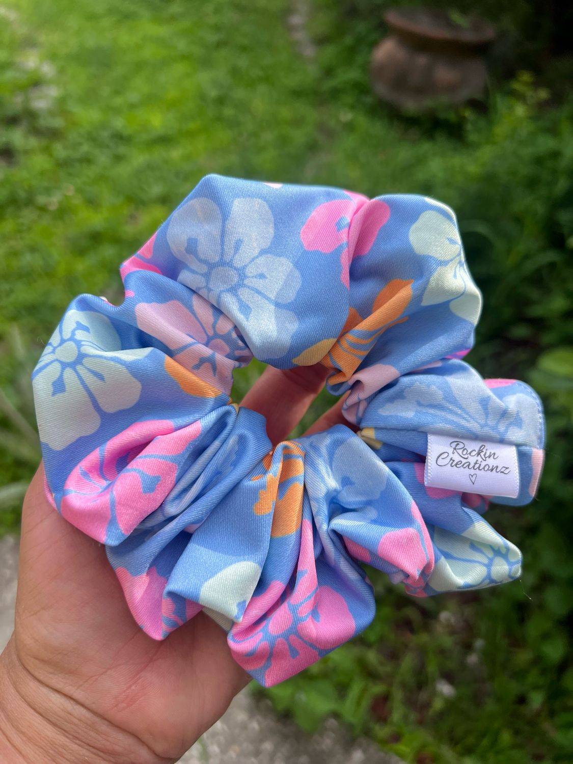 Swim Scrunchie Hibiscus Flower