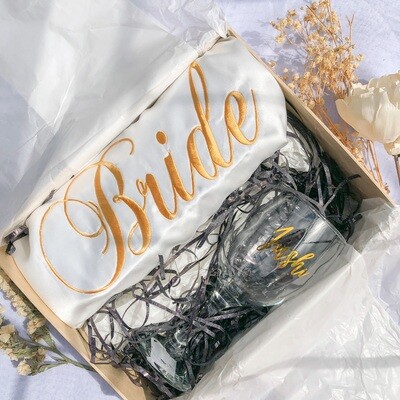 Bride's Robe with Wine Glass