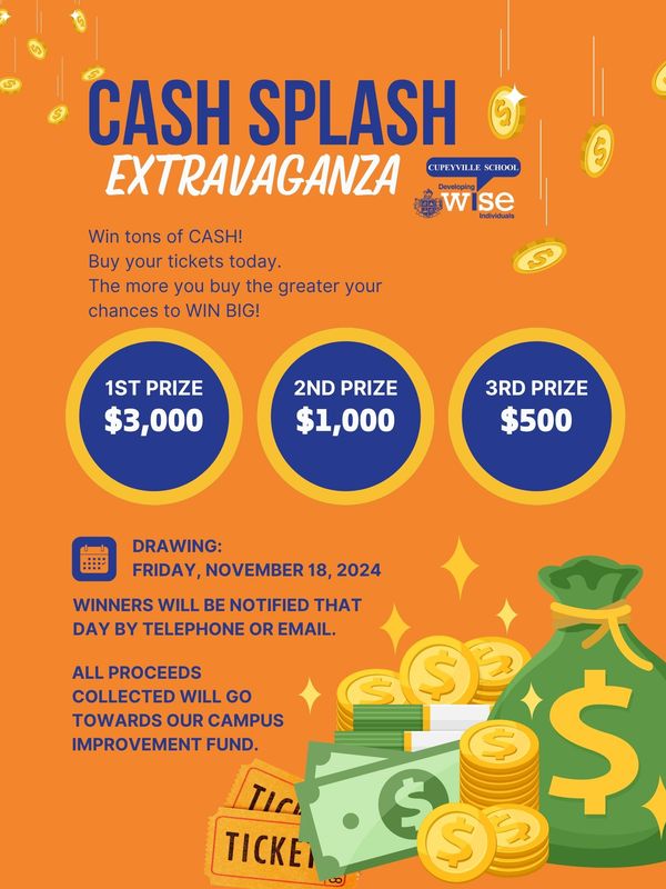 CASH SPLASH EXTRAVAGANZA RAFFLE 2026