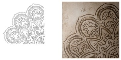 STENCIL "MANDALA 1/4"   CM.60X60 COD.98559