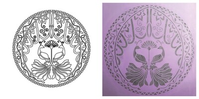 STENCIL  "PAVONE" CM.60X60 COD.98554