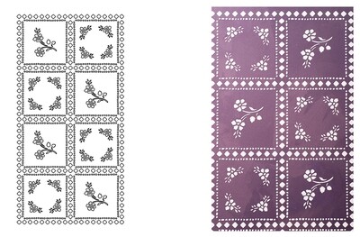 STENCIL "LACE"  CM.30X60 COD.98536