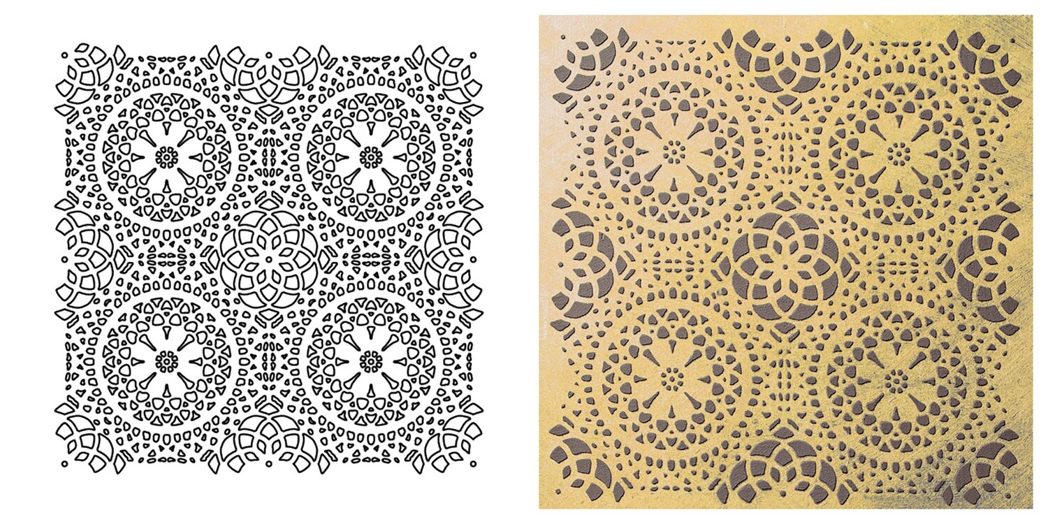 STENCIL "LACE"      CM.30X30 COD.98544