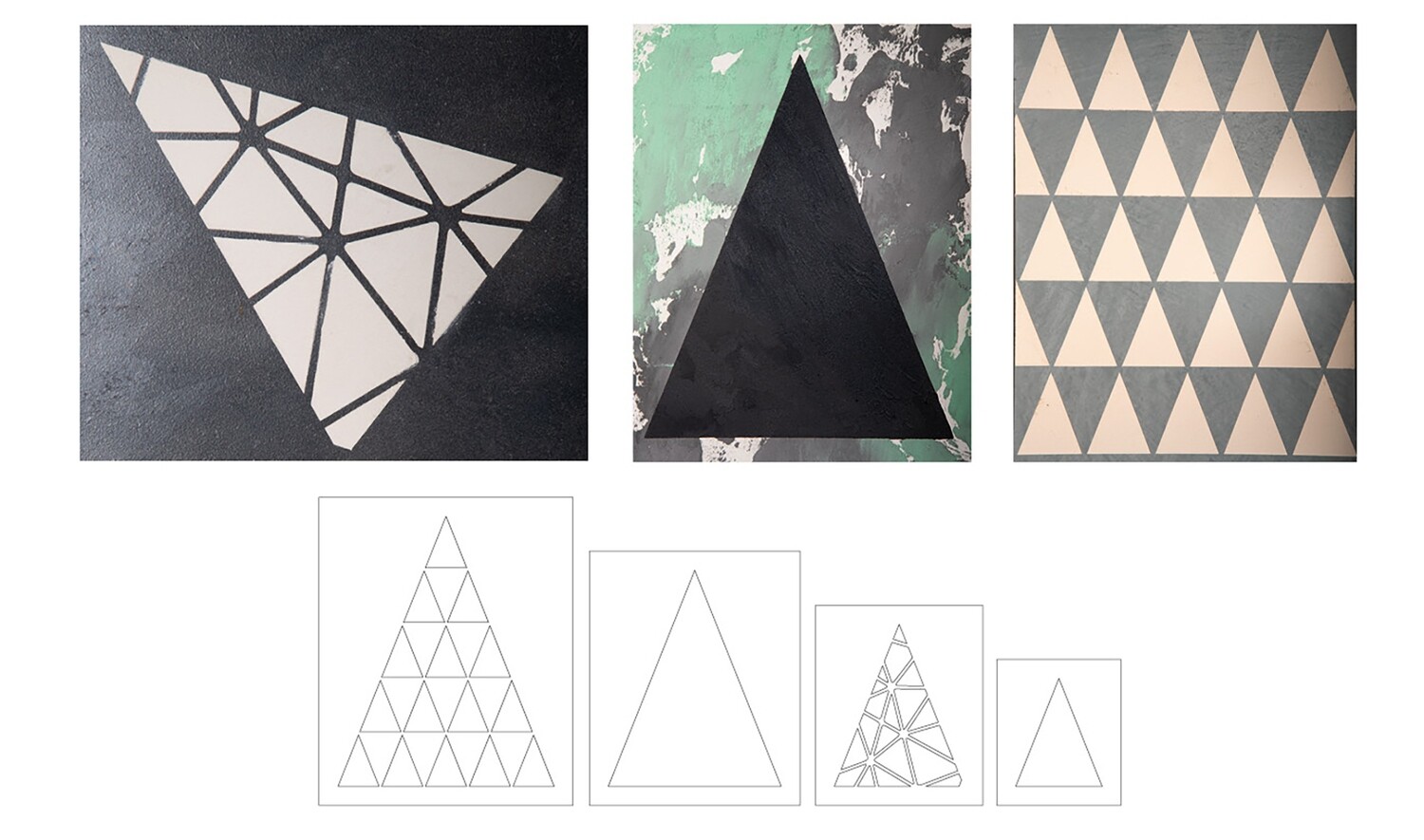 STENCIL "TRIANGOLI" CM.    57X47 - 47X39 - 37X3 - 27X23 COD.98573