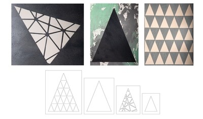 STENCIL "TRIANGOLI" CM.    57X47 - 47X39 - 37X3 - 27X23 COD.98573