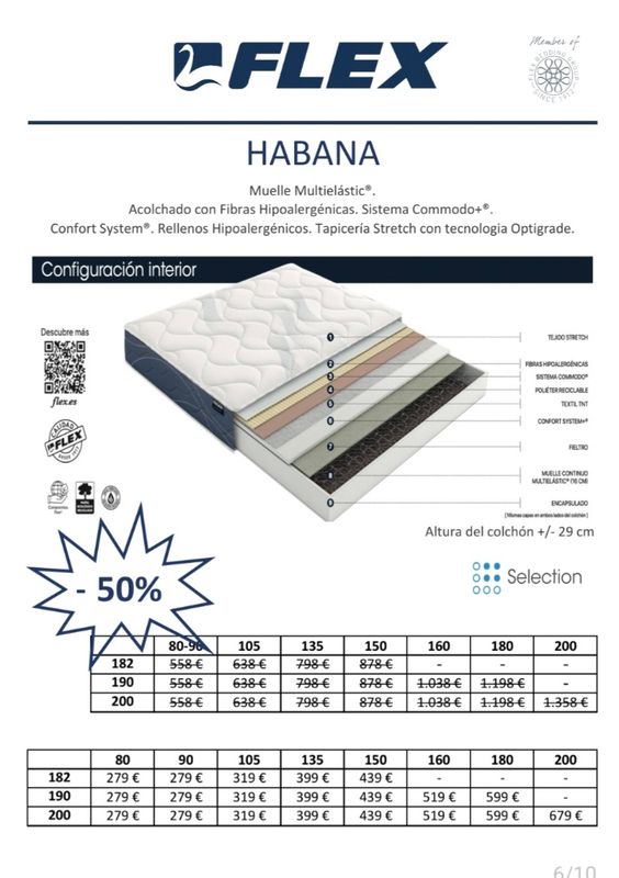 Colchones Flex 50% de Dto.