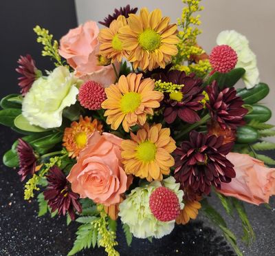 Ceramic pumpkin arrangement