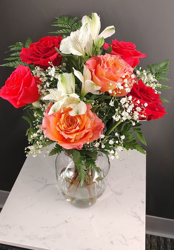 Half Dozen Mixed Roses