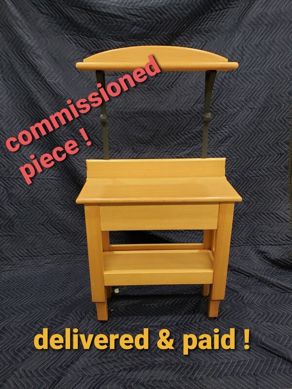 Custom fir bed side table w/ drawer
