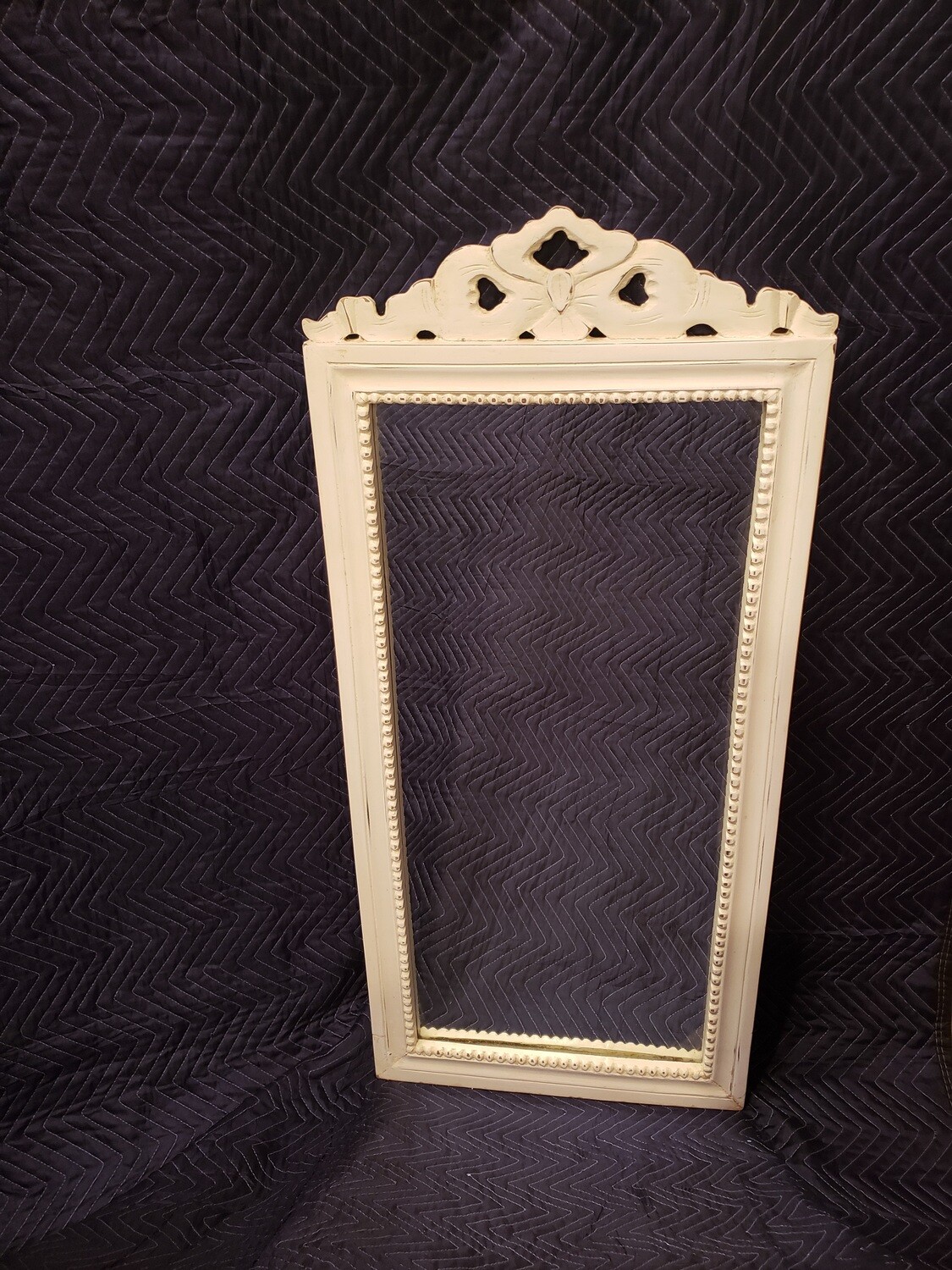 White distressed mirror