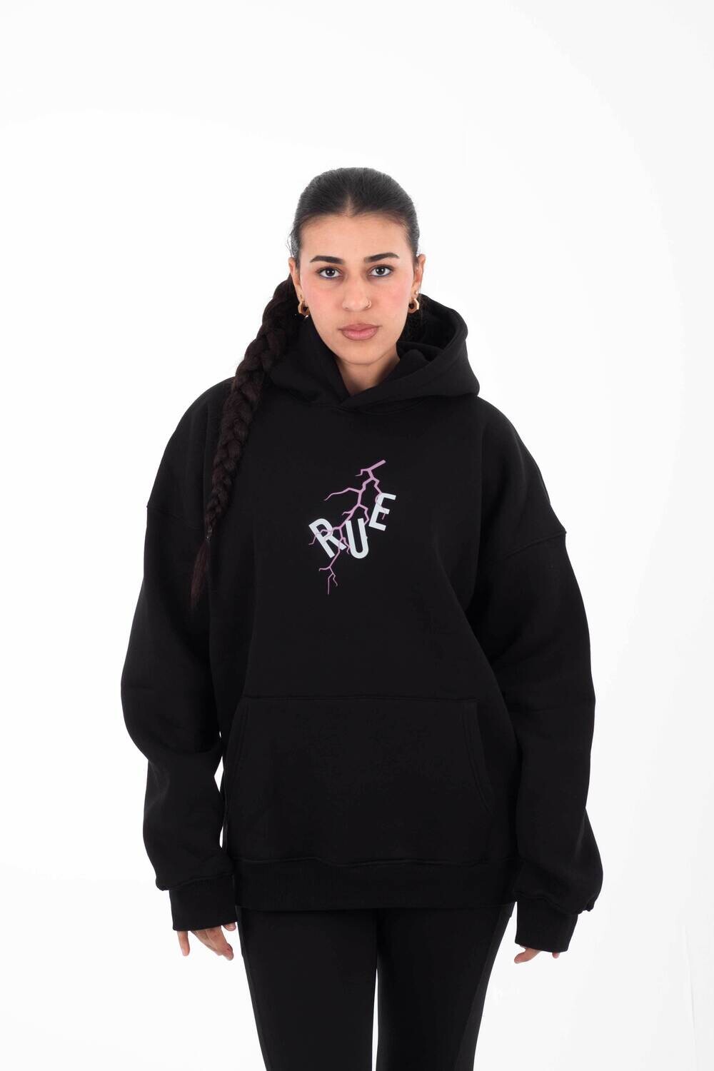 Purple Skull Thunderbolt Hoodie