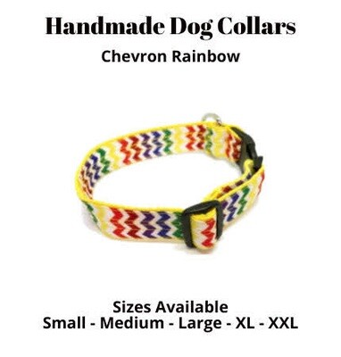 Handmade Collars - Leads - Chevron Rainbow Handmade Collars - Leads - Chevron Rainbow