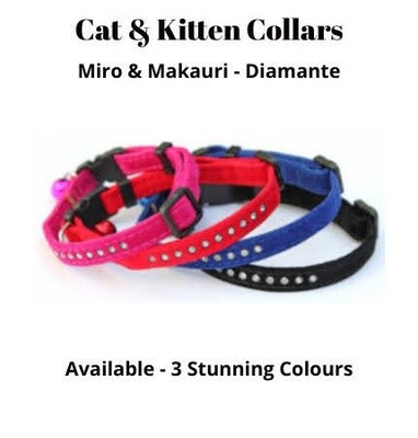 CAT - KITTEN COLLARS - MIRO & MAKAURI - DIAMANTE