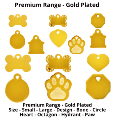 Premium Range Tags - Gold Plated