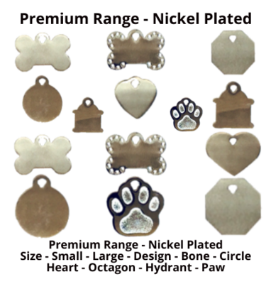 Premium Range Tags - Nickel Plated