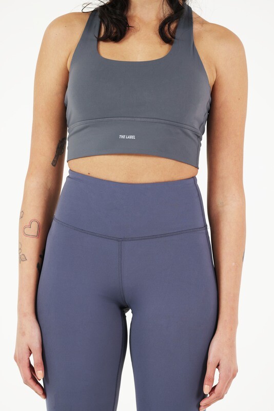 Cross Back Label Sports Bra