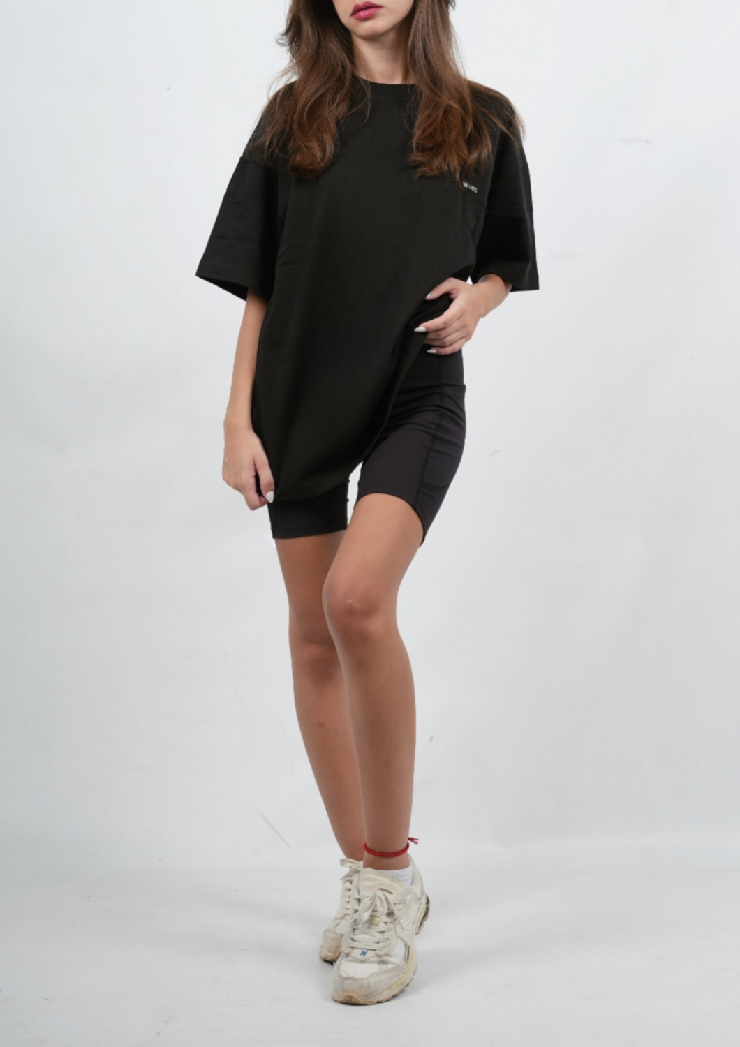Oversized Tee, Size: S, Colors: Black