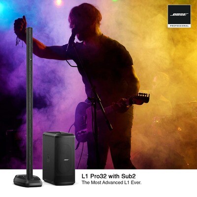 Bose L1 Pro32 with Sub2 - Speaker Portable Line Array Sistem | Untuk Band & DJ Performance, Speech (Pidato), Video Conference Bose L1 Pro32 with Sub2 - Speaker Portable Line Array Sistem | Untuk Band & DJ Performance, Speech (Pidato), Video Conference