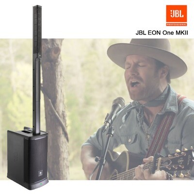 JBL EON One MK2 - Battery-Powered Column PA with Built-In Mixer and DSP  | Untuk Band & DJ Performance, Seminar, Video Conference