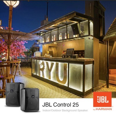 JBL Control 25-1 On-Wall Speaker Outdoor | Untuk Background Music, Cafe & Restoran, Speech, Tempat Ibadah, Toko Retail