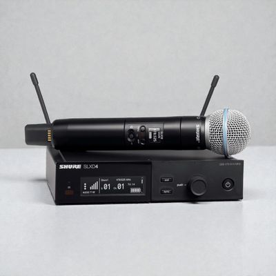 Shure SLXD24 Beta58A, Microphone Vokal Dynamic, Wireless