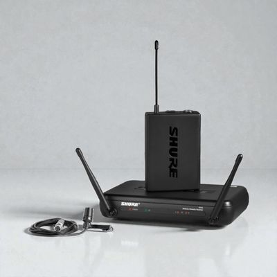 Shure SVX14/CVL, Microphone Jepit Condenser, Wireless