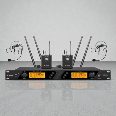 dBVoice MC-3000, 2 Unit Mikrofon Vokal Jepit &amp; Headset, Wireless